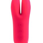 Dual Vibrator Kitti Silicone Rechargeable Foxy Pink - Image 2