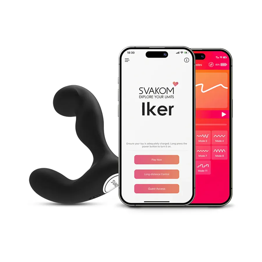 Svakom Iker Silicone Prostate & Perineum Vibrator - APP-Controlled