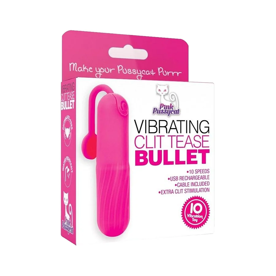 Pink Pussycat Vibrating Clit Tease Bullet