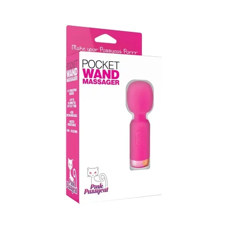 Pink Pussycat Vibrating Pocket Wand Massager